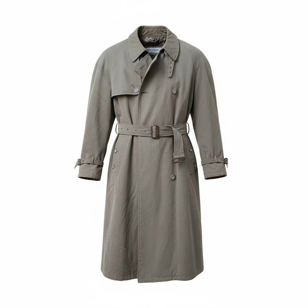 Vintage Giorgio Armani Le Collezioni Taupe Double Breasted Trench Coat